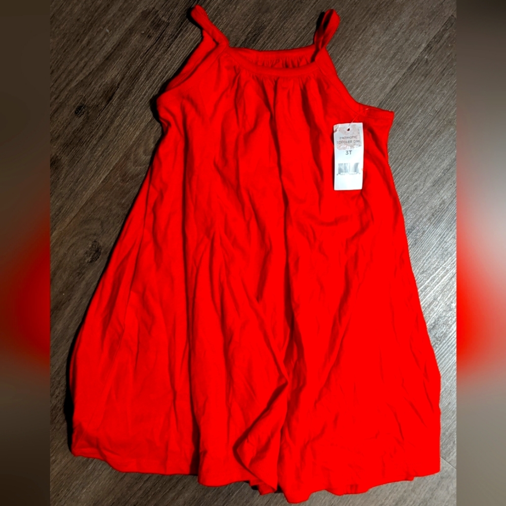 Girls red summer dress